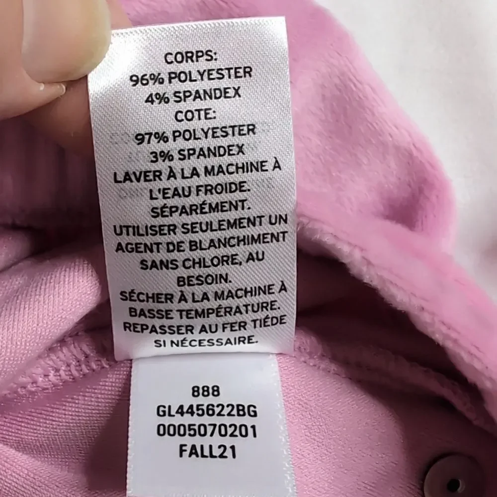 Zella Girls XL (14/16) Pink Long Sleeve Velour Sweat Shirt, NEW